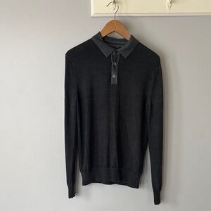 Banana Republic Italian Merino Wool Sweater Men’s Small Charcoal Grey